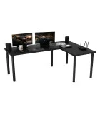 Corner two-sided computer desk, black order